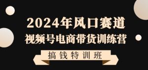 2024年风口赛道视频号电商带货训练营搞钱特训班，带领大家快速入局自媒体电商带货-学习笔记资源库