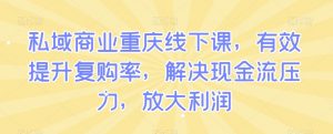 私域商业重庆线下课,有效提升复购率,解决现金流压力,放大利润-学习笔记资源库