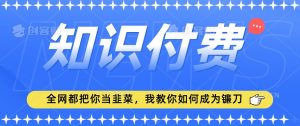 2024最新知识付费项目，小白也能轻松入局，全网都在教你做项目，我教你做镰刀【揭秘】-学习笔记资源库