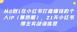 从0到1在小红书打造赚钱的个人IP(第四期),21天小红书博主实战训练营-学习笔记资源库