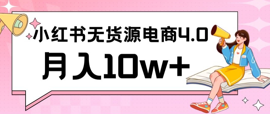 小红书新电商实战，无货源实操从0到1月入10w+联合抖音放大收益【揭秘】-学习笔记资源库