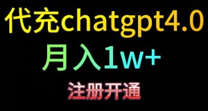 代充chatgpt4，日入500+，精准引流，暴力变现【揭秘】-学习笔记资源库