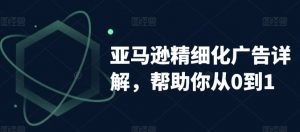亚马逊精细化广告详解,帮助你从0到1,自动广告权重解读、手动广告打法详解-学习笔记资源库