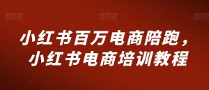 小红书百万电商陪跑，小红书电商培训教程-学习笔记资源库