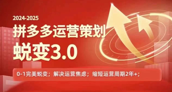 2024-2025拼多多运营策略蜕变3.0，0~1完美蜕变，解决信息焦虑-学习笔记资源库