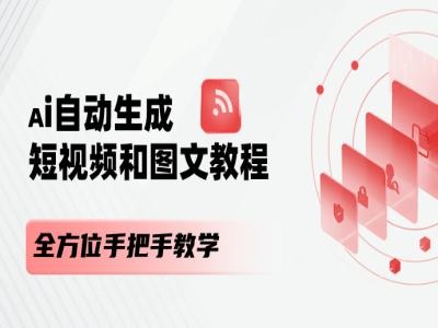 AI自动生成短视频和图文课程，全方位手把手教学-学习笔记资源库