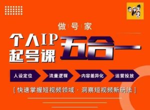 做号家的个人IP起号方法,快去掌握短视频领域,洞察短视频新玩法,68节完整-学习笔记资源库