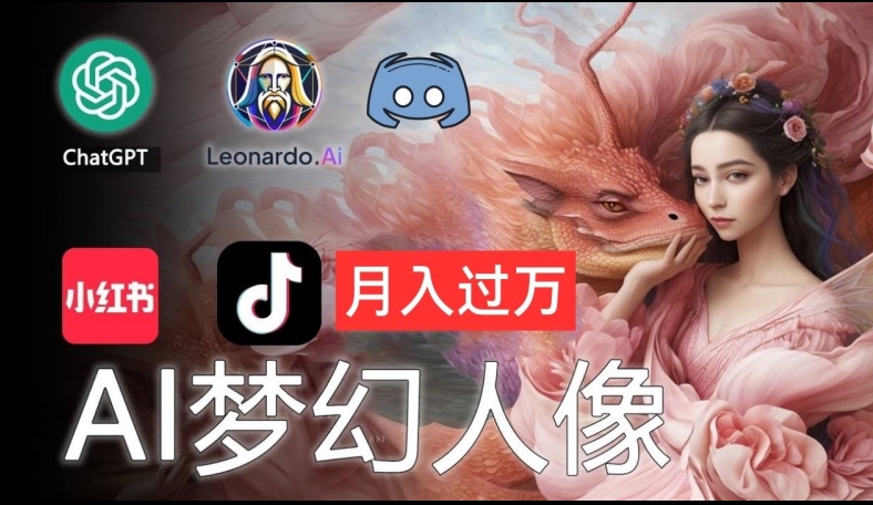 AI摄影梦幻人像：零基础也能月入过万的秘密【揭秘】-学习笔记资源库