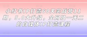 小红书IP打造60天实战营11期,5.0大升级,全网独一无二的自媒体IP打造课程-学习笔记资源库