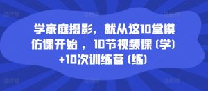 学家庭摄影，就从这10堂模仿课开始 ，10节视频课(学)+10次训练营(练)-学习笔记资源库