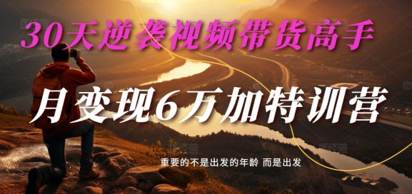 30天逆袭视频带货高手，单月变现6万加特训营-麦子甜-学习笔记资源库