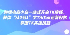 跨境电商小白一站式开启TK搞钱,教你“从0到1”学TikTok运营轻松掌握TK实操技能-学习笔记资源库