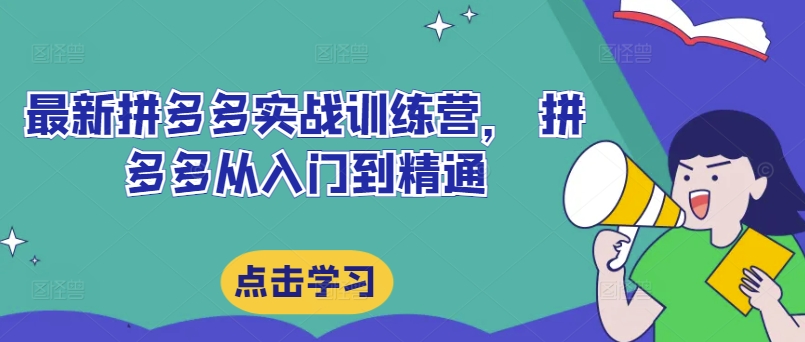最新拼多多实战训练营， 拼多多从入门到精通-学习笔记资源库