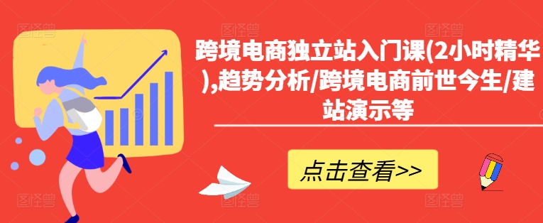 跨境电商独立站入门课(2小时精华),趋势分析/跨境电商前世今生/建站演示等-学习笔记资源库