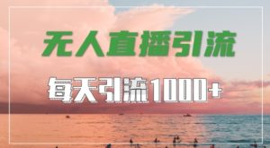抖音快手视频号全平台通用，无人直播引流法，超暴力引流1000+高质量精准创业粉【揭秘】-学习笔记资源库