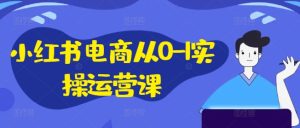 小红书电商从0-1实操运营课,小红书手机实操小红书/IP和私域课/小红书电商电脑实操板块等-学习笔记资源库