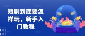 短剧到底要怎样玩,新手入门教程-学习笔记资源库