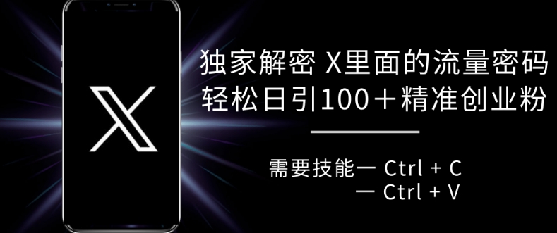 独家解密 X 里面的流量密码，复制粘贴轻松日引100+-学习笔记资源库