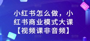 小红书怎么做,小红书商业模式大课【视频课非音频】-学习笔记资源库