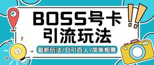 Boss直聘流量卡引流变现玩法，日引200+创业粉【揭秘】-学习笔记资源库