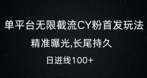 单平台无限截流创业粉首发玩法,精准曝光,长尾持久,日引流100+【揭秘】-学习笔记资源库