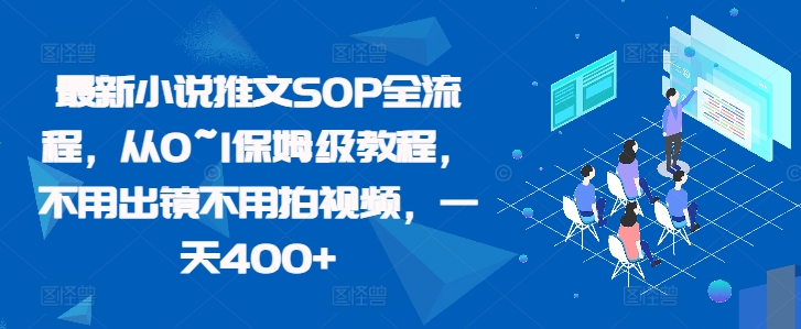 最新小说推文SOP全流程，从0~1保姆级教程，不用出镜不用拍视频，一天400+-学习笔记资源库