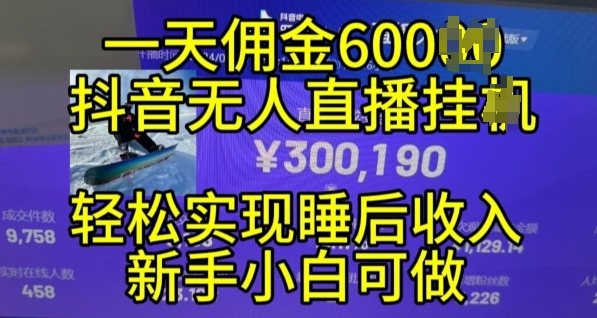 2024年11月抖音无人直播带货挂JI，小白的梦想之路，全天24小时收益不间断实现真正管道收益【揭秘】-学习笔记资源库