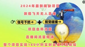 2024年最新稀缺项目敦煌飞天无人直播，项目自带流量，流量爆满，实现160小时实时直播不违规操-学习笔记资源库