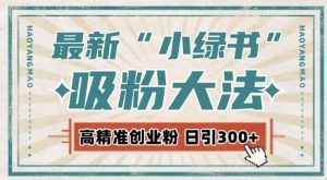 最新自动化“吸粉术”,小绿书激活私域流量,每日轻松吸引300+高质精准粉!-学习笔记资源库