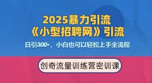 2025最新暴力引流方法,招聘平台一天引流300+,日变现多张,专业人士力荐-学习笔记资源库
