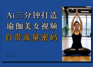 Ai3分钟打造瑜伽美女视频，自带流量密码-学习笔记资源库