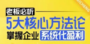 【老板必听】5大核心方法论，掌握企业系统化盈利密码-学习笔记资源库
