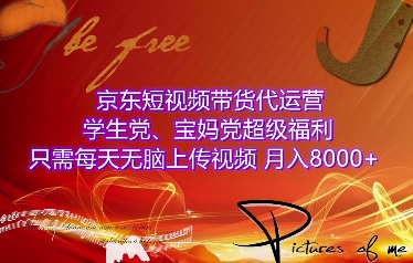京东短视频带货代运营，学生党、宝妈党超级福利，只需每天无脑上传视频，月入8000+【仅揭秘】-学习笔记资源库