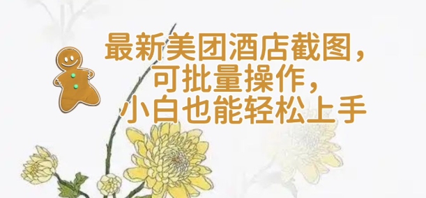 【轻云】最新美团酒店截图，可批量操作，小白也能轻松上手-学习笔记资源库
