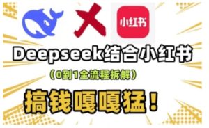 deepseek+小红书打造流量生产线实操课,0到1全流程拆解,搞钱嘎嘎猛-学习笔记资源库