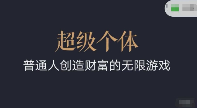 超级个体2024-2025翻盘指南，普通人创造财富的无限游戏-学习笔记资源库