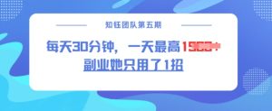 副业她只用了1招,每天30分钟,无脑二创,一天最高1.5k-学习笔记资源库