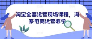 淘宝全套运营现场课程,淘系电商运营必学-学习笔记资源库