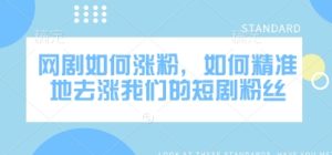 网剧如何涨粉,如何精准地去涨我们的短剧粉丝-学习笔记资源库