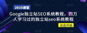 Google独立站SEO系统教程,四万人学习过的独立站seo系统教程-学习笔记资源库