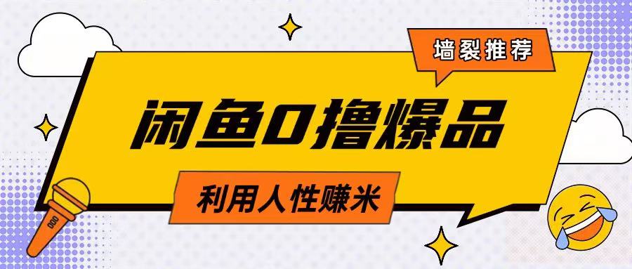 咸鱼0撸玩法利用人性售卖商品达到日挣2张的效果-学习笔记资源库