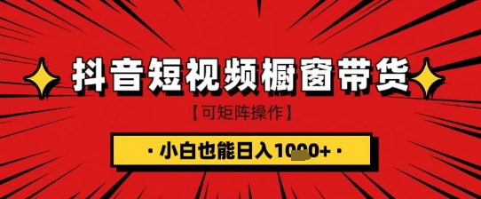 抖音短视频食品橱窗带货，小白轻松上手日入1k+【揭秘】-学习笔记资源库
