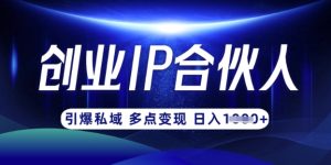 云帆·创业ip合伙人打造3.0,从0到1教你做网创,实现月入过W-学习笔记资源库