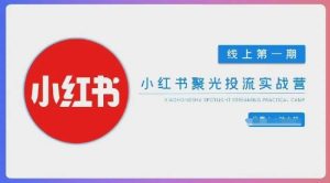 小红书聚光陪跑第一期,教你从0到1玩转小红书聚光投流,搭建小红书付费投流团队,更快的见到效果-学习笔记资源库