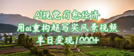 AI视觉疗愈经济：用ai重构超写实风景视频，单日变现多张-学习笔记资源库