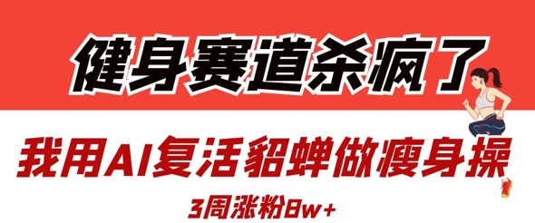 健身赛道杀疯了？我用AI复活貂蝉做瘦身操，3周涨粉8W-学习笔记资源库