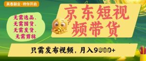 京东短视频带货,开启零门槛躺Z新时代【揭秘】-学习笔记资源库