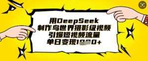 用DeepSeek制作鸟世界摄影级视频,引爆短视频流量,单日变现1k-学习笔记资源库