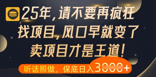 什么？25年你还在疯狂找项目做，醒醒吧，看完这些你全都懂了【揭秘】-学习笔记资源库