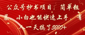 公众号抄书项目,简单粗暴,小白也能快速上手,有人一天搞了1k+-学习笔记资源库
